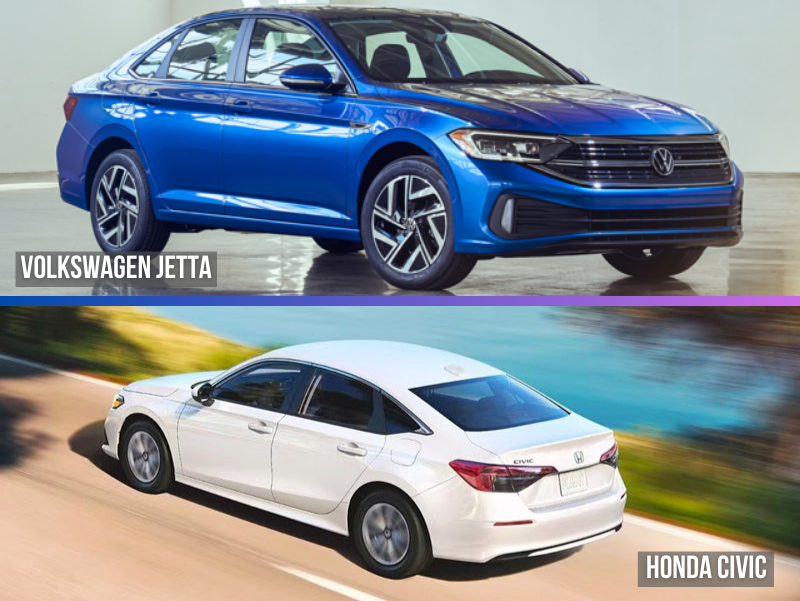 2024 Volkswagen Jetta vs. 2023 Honda Civic Silver Spring, MD