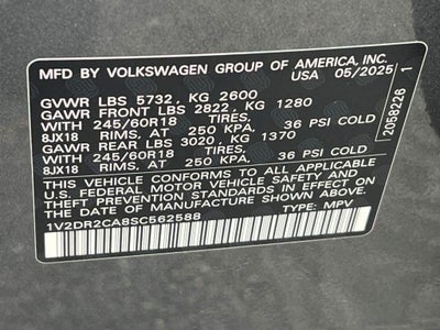 2025 Volkswagen Atlas 2.0T SE