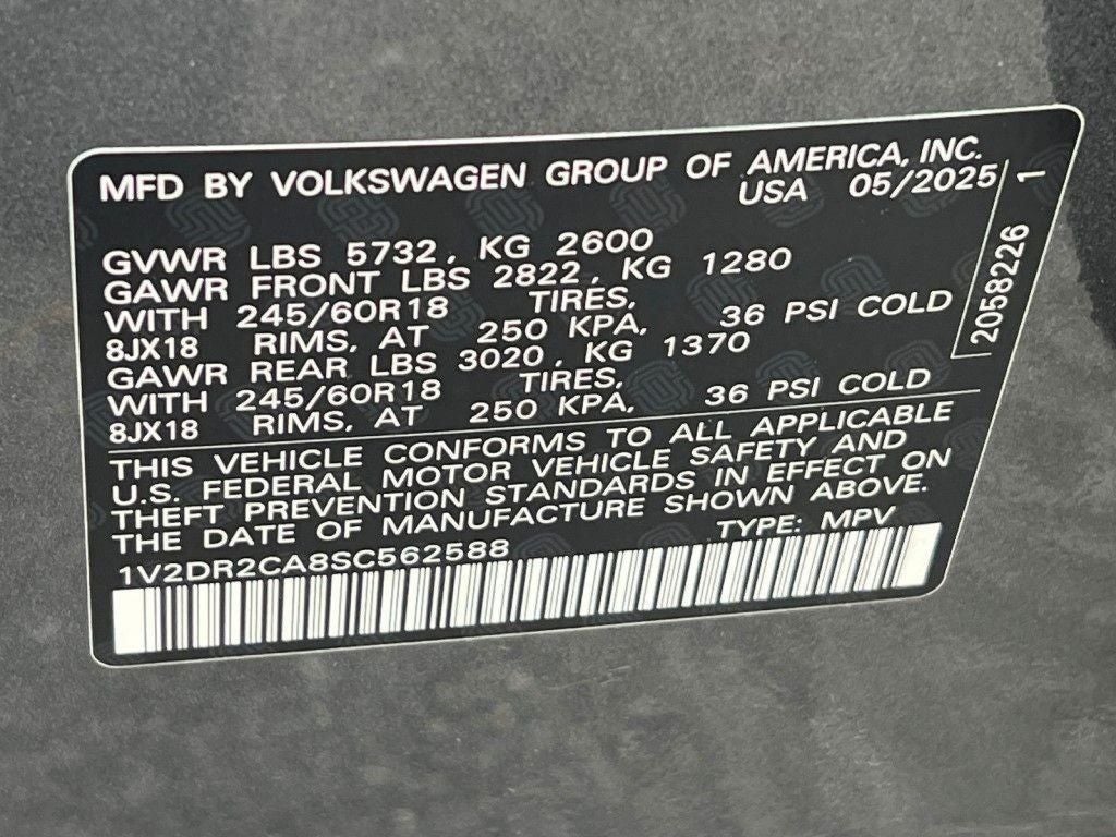 2025 Volkswagen Atlas 2.0T SE