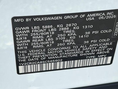 2025 Volkswagen Atlas 2.0T Peak Edition