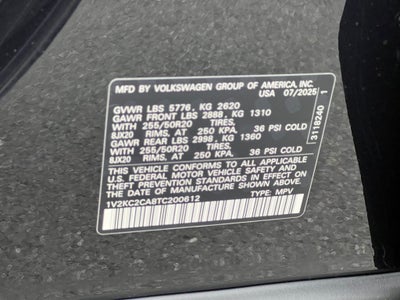 2026 Volkswagen Atlas Cross Sport 2.0T SE w/Technology