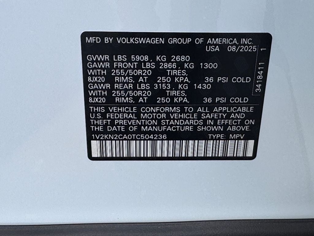 2026 Volkswagen Atlas 2.0T SE w/Technology