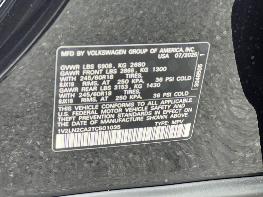 2026 Volkswagen Atlas 2.0T SE