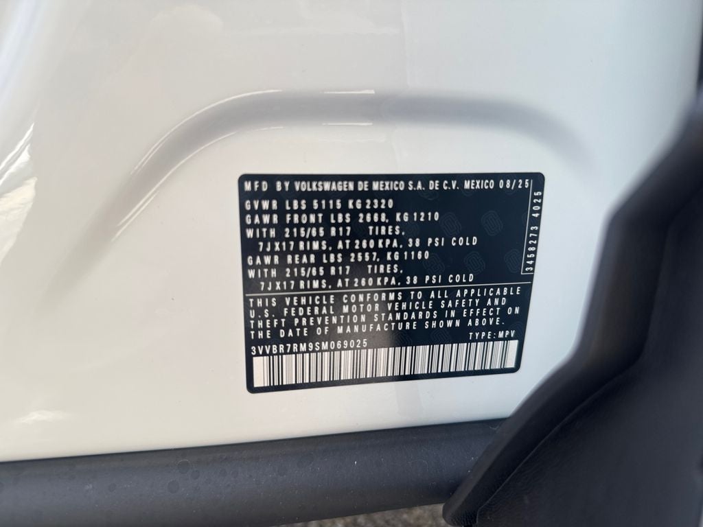 2025 Volkswagen Tiguan 2.0T S