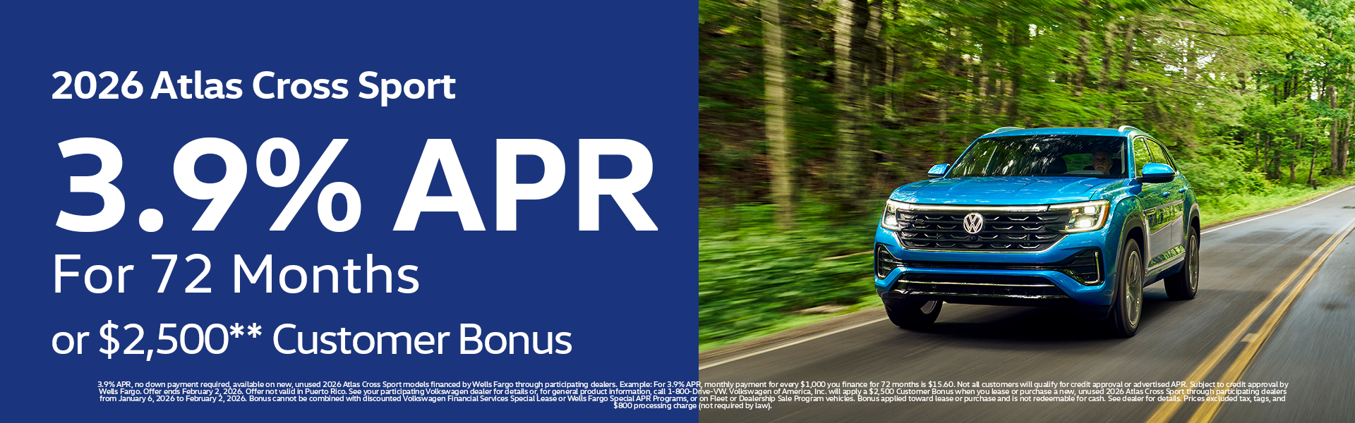 New 2026 Atlas Cross Sport
